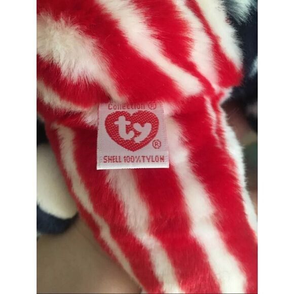 Ty Beanie Buddies Lot Millennium, Spangle, and Peace Bear - Picture 9 of 11